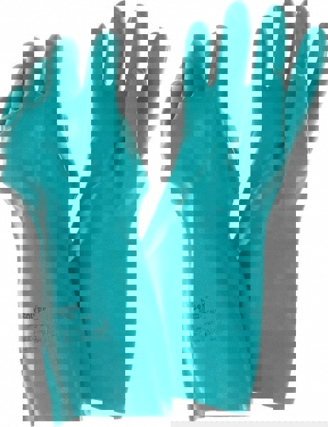 Series 37-165 Chemical Resistant Gloves: 22.00 Thick, Nitrile, Nitrile, Unsupported,